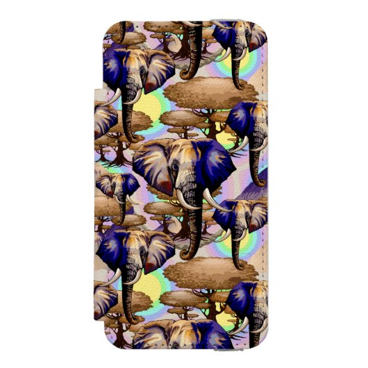 Afrikaanse olifant surrealistisch portret incipio iPhone portemonnee hoesje (Voorkant Agenda)