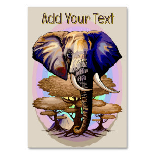 Afrikaanse olifant surrealistisch portret kaart