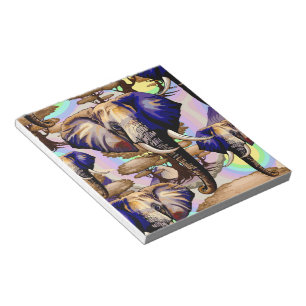 Afrikaanse olifant surrealistisch portret notitieblok