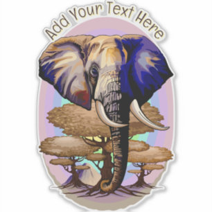 Afrikaanse olifant surrealistisch portret sticker
