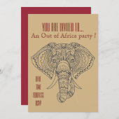 Afrikaanse olifant uit Afrika Kaart (Voorkant / Achterkant)