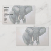 Afrikaanse olifant visitekaartje (Voorkant / Achterkant)