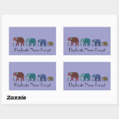 Afrikaanse olifant Walk Ronde Sticker (Vel)