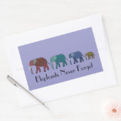 Afrikaanse olifant Walk Ronde Sticker (Envelop)