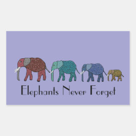 Afrikaanse olifant Walk Ronde Sticker