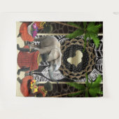 Afrikaanse olifant Walk Wandkleed (Voorkant (horizontaal))