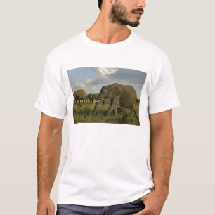 Afrikaanse olifanten grazen, Loxodonta africana, T-shirt
