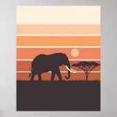 Afrikaanse Olifantenkinderkamer Print (Voorkant)