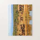 Afrikaanse olifantenpuzzel legpuzzel (Verticaal)