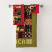Afrikaanse patchwork bad handdoek (Insitu)