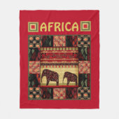 Afrikaanse patchwork-deken fleece deken (Voorkant)