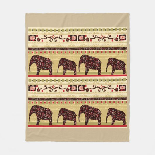 Afrikaanse patchwork fleece deken (Voorkant)