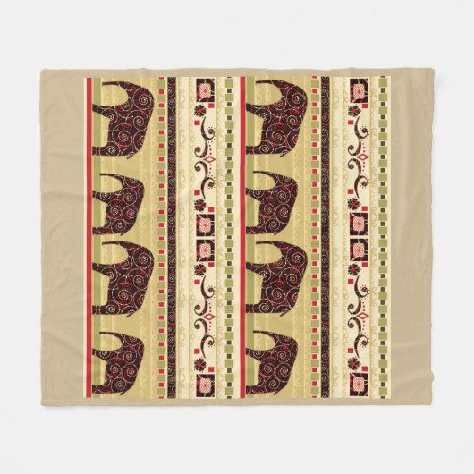 Afrikaanse patchwork fleece deken (Voorkant (Horizontaal))