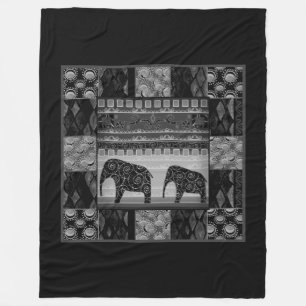Afrikaanse patchwork fleece deken