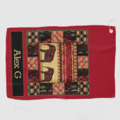Afrikaanse patchwork golfhanddoek (Horizontaal)