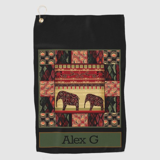 Afrikaanse patchwork golfhanddoek (Voorkant)
