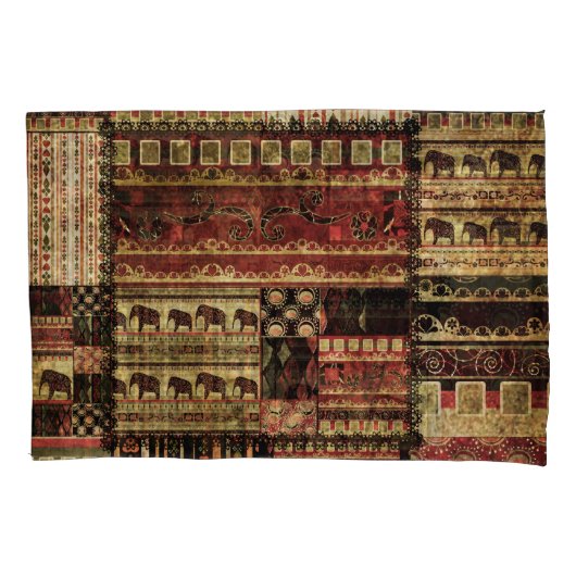 Afrikaanse patchwork: Grunge print achtergrond Kussensloop (Voorkant)