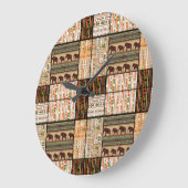 Afrikaanse Patchwork Olifanten: Ornamentale textuu Grote Klok (Hoek)