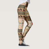 Afrikaanse Patchwork Olifanten: Ornamentale textuu Leggings (Rechts)