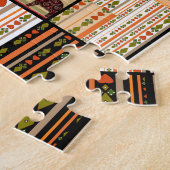 Afrikaanse Patchwork Olifanten: Ornamentale textuu Legpuzzel (Zijkant)