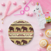 Afrikaanse patchwork papieren bordje (Feest)