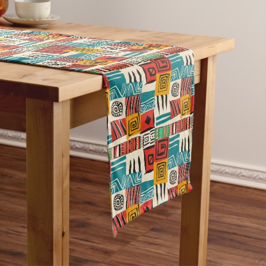 afrikaanse patchwork-tafelloper lange tafelloper (Voorbeeld)