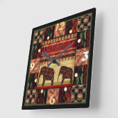 Afrikaanse patchwork vierkante klok (Hoek)