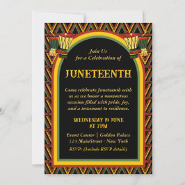 Afrikaanse Patronen Juneteenth Celebration Kaart