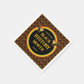 Afrikaanse Patronen Zwarte Geschiedenis Maand Vier Servet (Hoek)