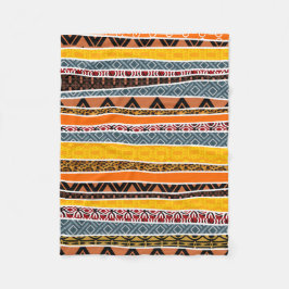 Afrikaanse patroonmix fleece deken