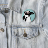 Afrikaanse pinguïn ronde button 5,7 cm (In situ)