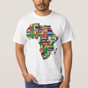 Afrikaanse plattegrond t-shirt