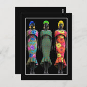 Afrikaanse Pop Art Briefkaart (Voorkant / Achterkant)