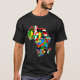 Afrikaanse Pride Afrikaanse landen Vlaggen Afrika T-shirt