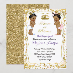 Afrikaanse prins of prinses, gender onthaal kaart