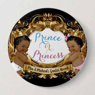 Afrikaanse prins of prinses Koninklijk Geslacht Ronde Button 4,0 Cm