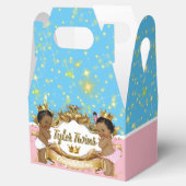 Afrikaanse Prins of Prinses met Gouden Sparkles Bedankdoosjes (Geopend)