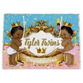 Afrikaanse Prins/Prinses Roze/Blauw Goud Sparkles Groot Cadeauzakje (Voorkant)