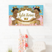 Afrikaanse prins/prinses roze/blauw/gouden enkels spandoek (Insitu)