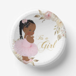 Afrikaanse Prinses Baby Shower Papieren Bord