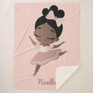 Afrikaanse prinses Ballerina met Bow, Roze Sherpa Deken