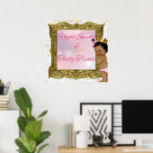Afrikaanse prinses Royal Sweets Pink Sign Poster (Thuiskantoor)