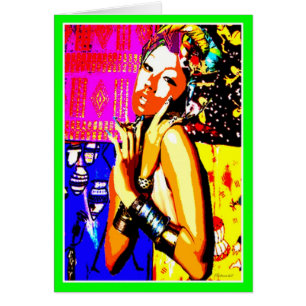 Afrikaanse Prinses Wenskaart • Modern Afrocentrisc