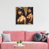 Afrikaanse Prinsessen Zwarte Zusters Kunst Canvas Afdruk (Insitu (Woonkamer))