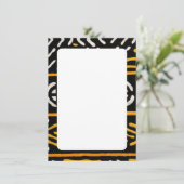 Afrikaanse print menu kaart (Staand voorkant)