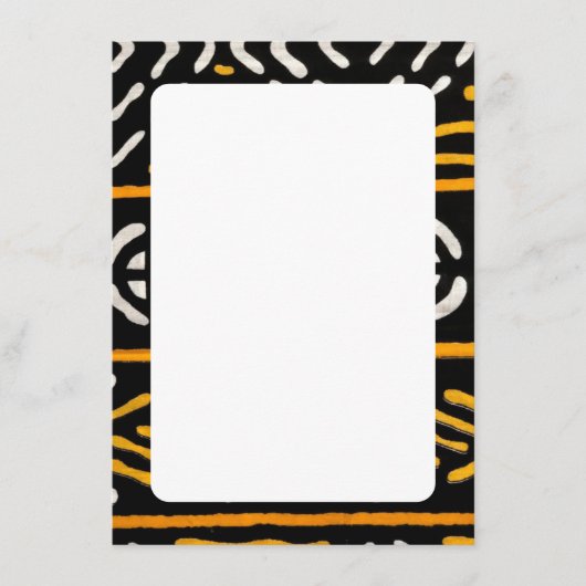 Afrikaanse Print Menukaart (Voorkant)