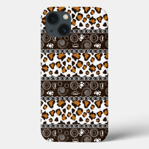 Afrikaanse print met cheeta-velpatroon iPhone 13 hoesje