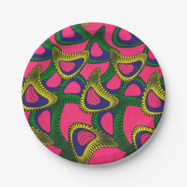 Afrikaanse print papieren bordje