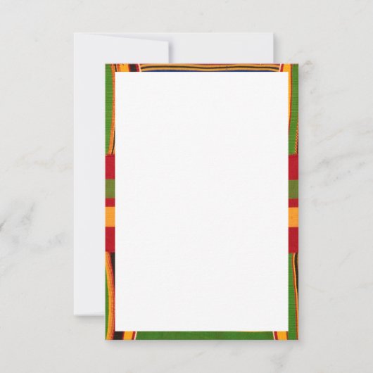 Afrikaanse Print Platte Bedankkaart (Voorkant)