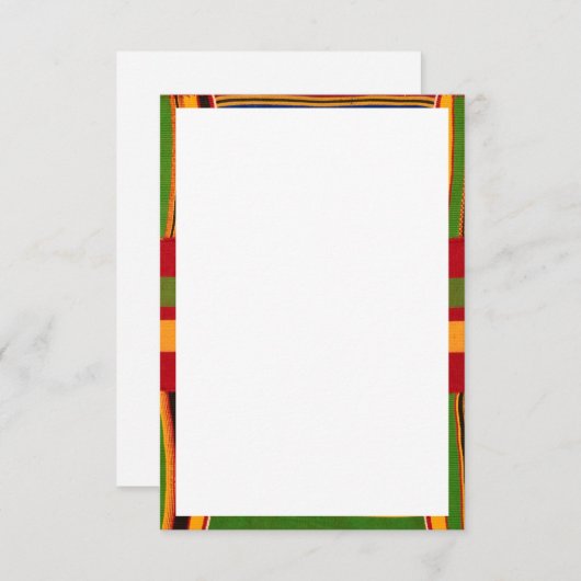 Afrikaanse Print Platte Bedankkaart (Voorkant / Achterkant)